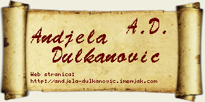Anđela Dulkanović vizit kartica